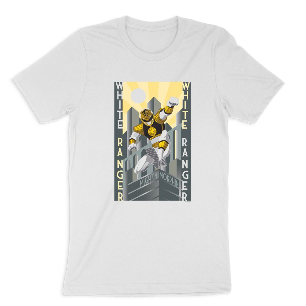 POWER RANGERS WHITE RANGER DUO SHORT SLEEVE T-SHIRT