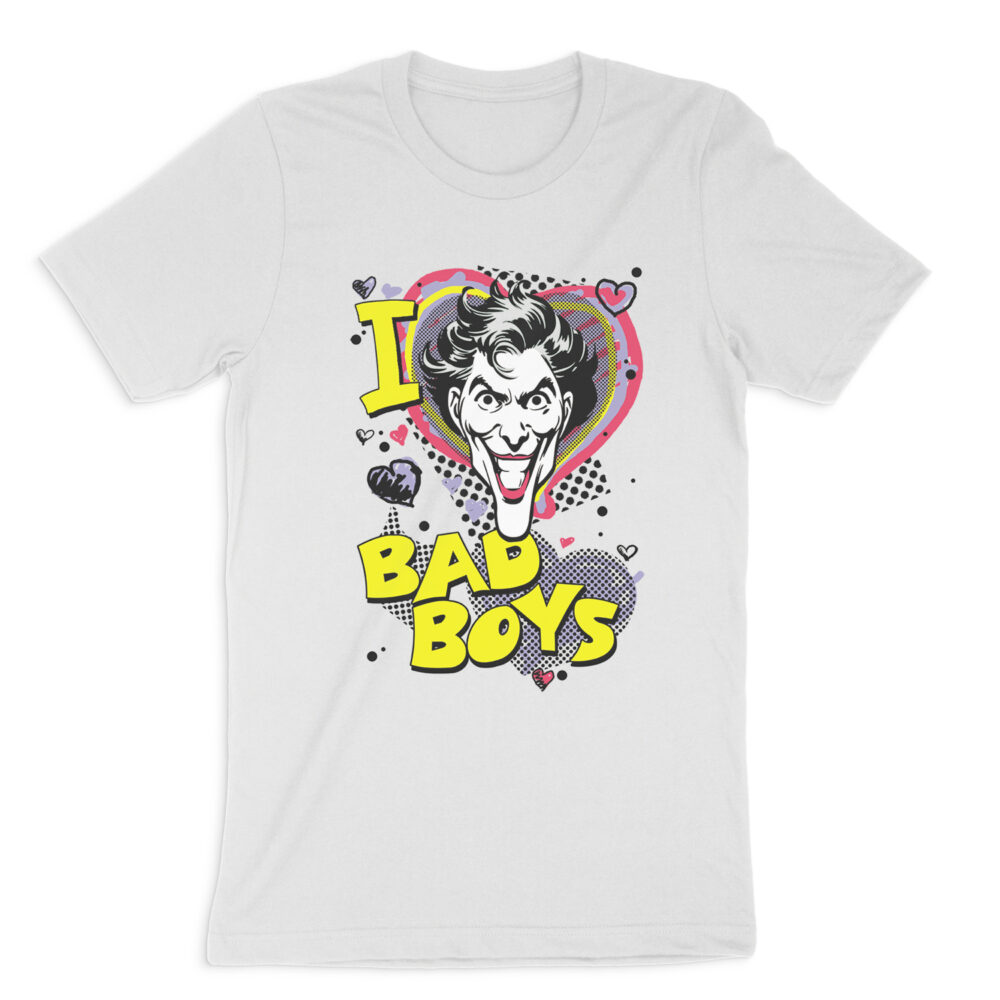 DC COMICS I HEART BAD BOYS 2 SHORT SLEEVE T-SHIRT