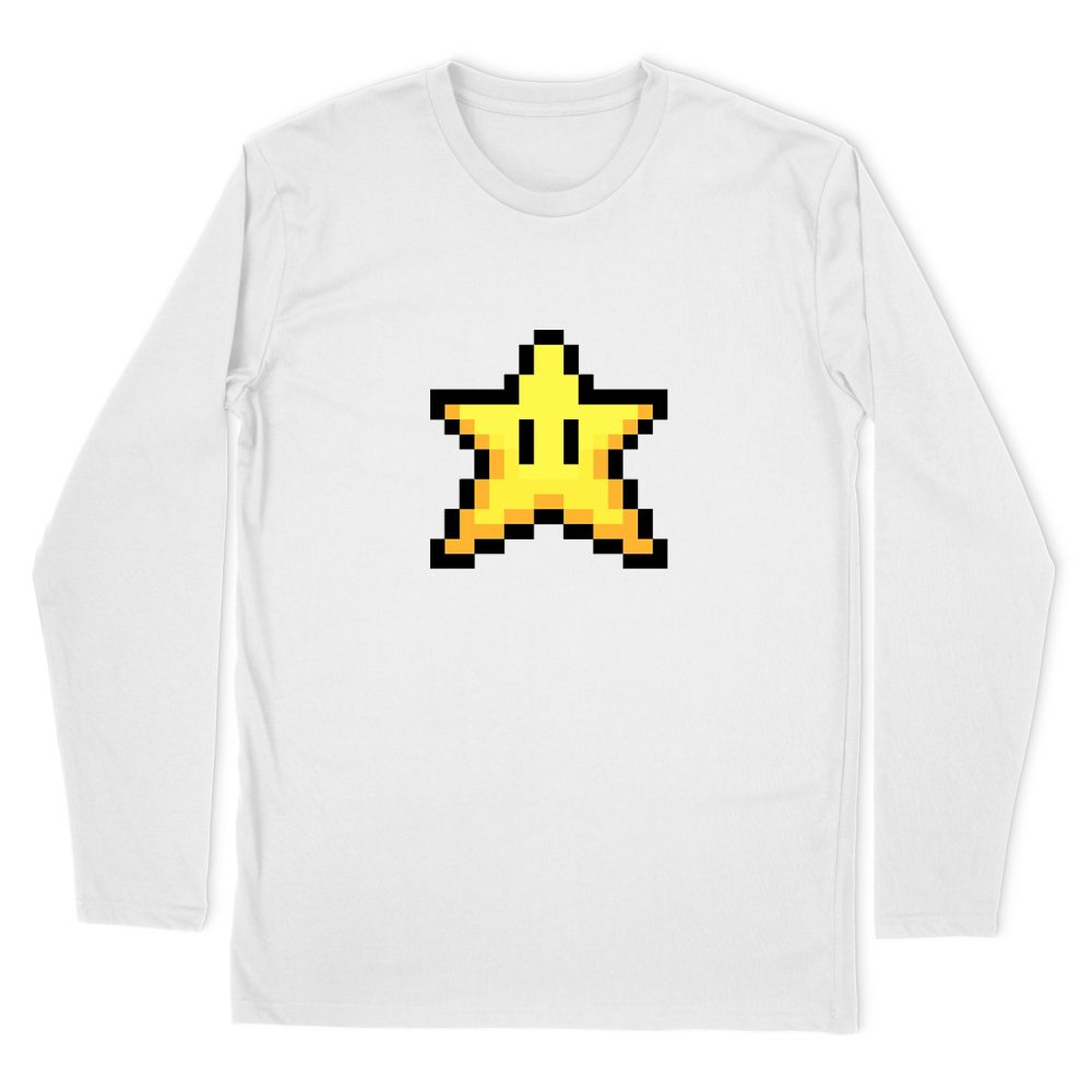 8-BIT STAR FULL POWER LONG SLEEVE T-SHIRT