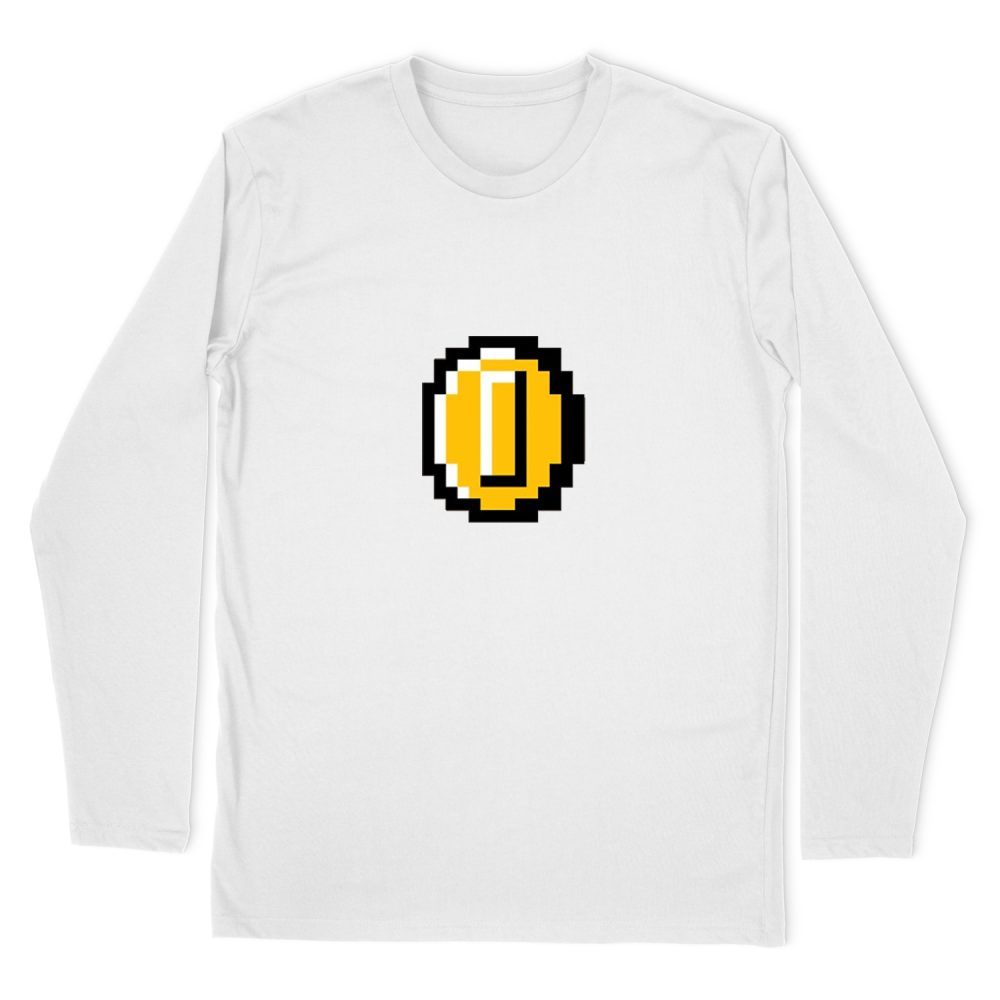 8-Bit Coin Classic T-Shirt LONG SLEEVE T-SHIRT