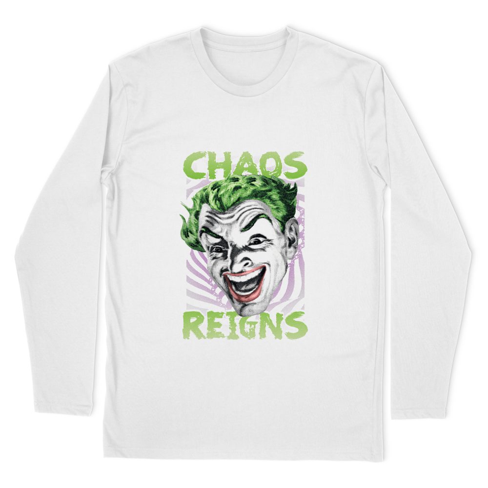 THE JOKER - CLASSIC TV SERIES CHAOS REIGNS LONG SLEEVE T-SHIRT
