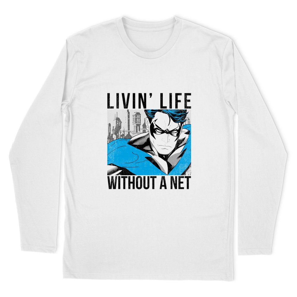 BATMAN WITHOUT A NET LONG SLEEVE T-SHIRT