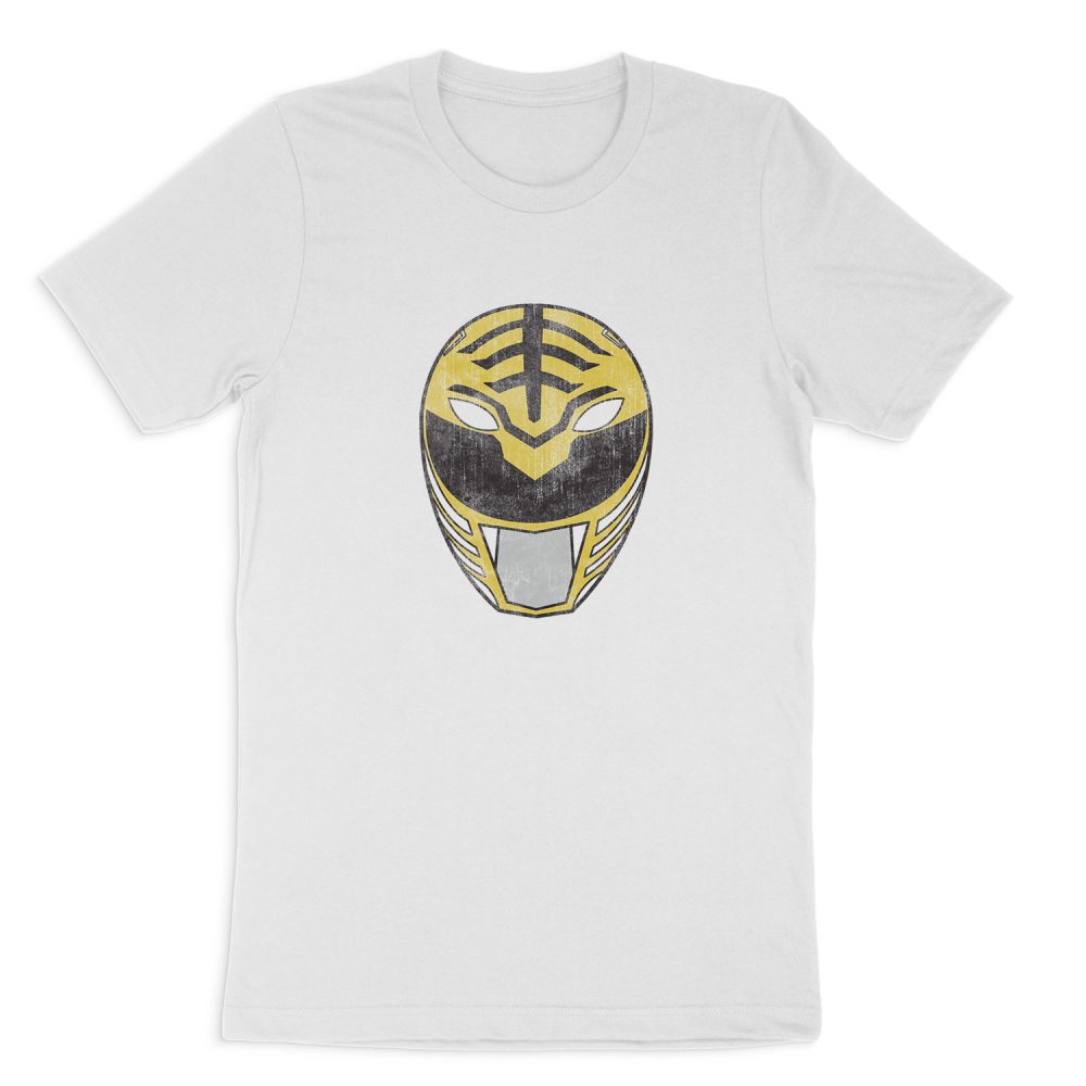 POWER RANGERS WHITE RANGER MASK SHORT SLEEVE T-SHIRT