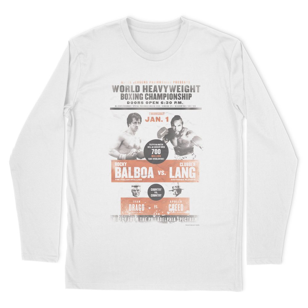 ROCKY III VS CLUBBER POSTER LONG SLEEVE T-SHIRT
