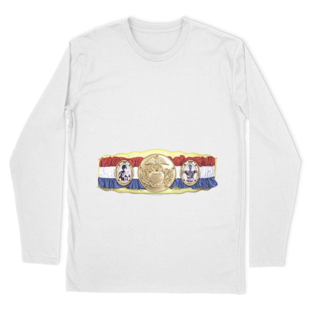 ROCKY CHAMPIONSHIP BELT ( BOTTOM FRONT ) LONG SLEEVE T-SHIRT