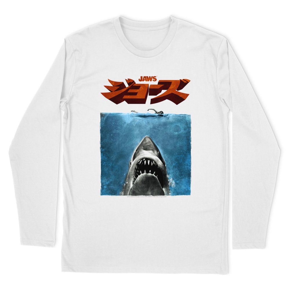 JAWS JAPANESE POSTER LONG SLEEVE T-SHIRT