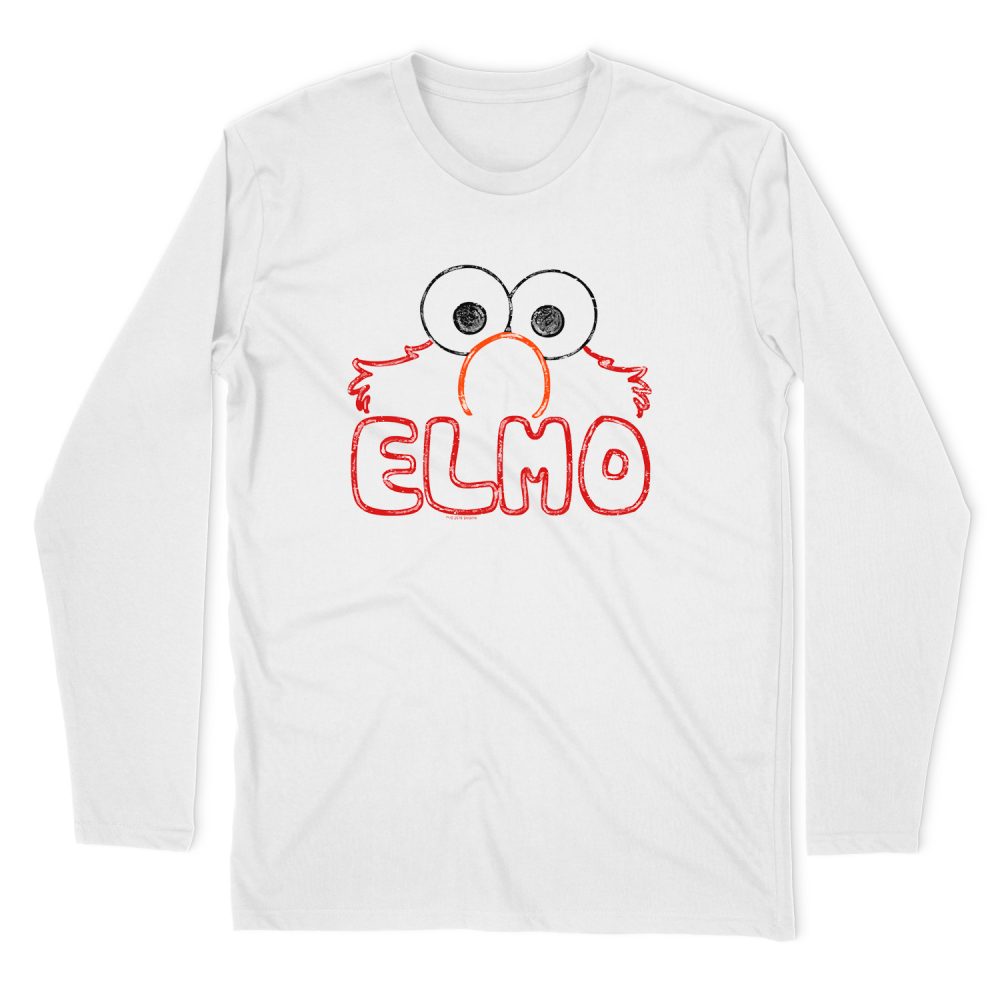 SESAME STREET ELMO LETTERS LONG SLEEVE T-SHIRT