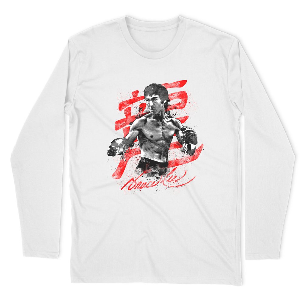 BRUCE LEE INK SPLATTER LONG SLEEVE T-SHIRT