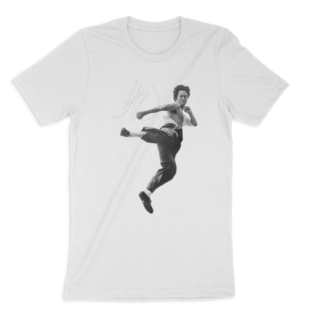 BRUCE LEE FLYING KICK SHORT SLEEVE T-SHIRT