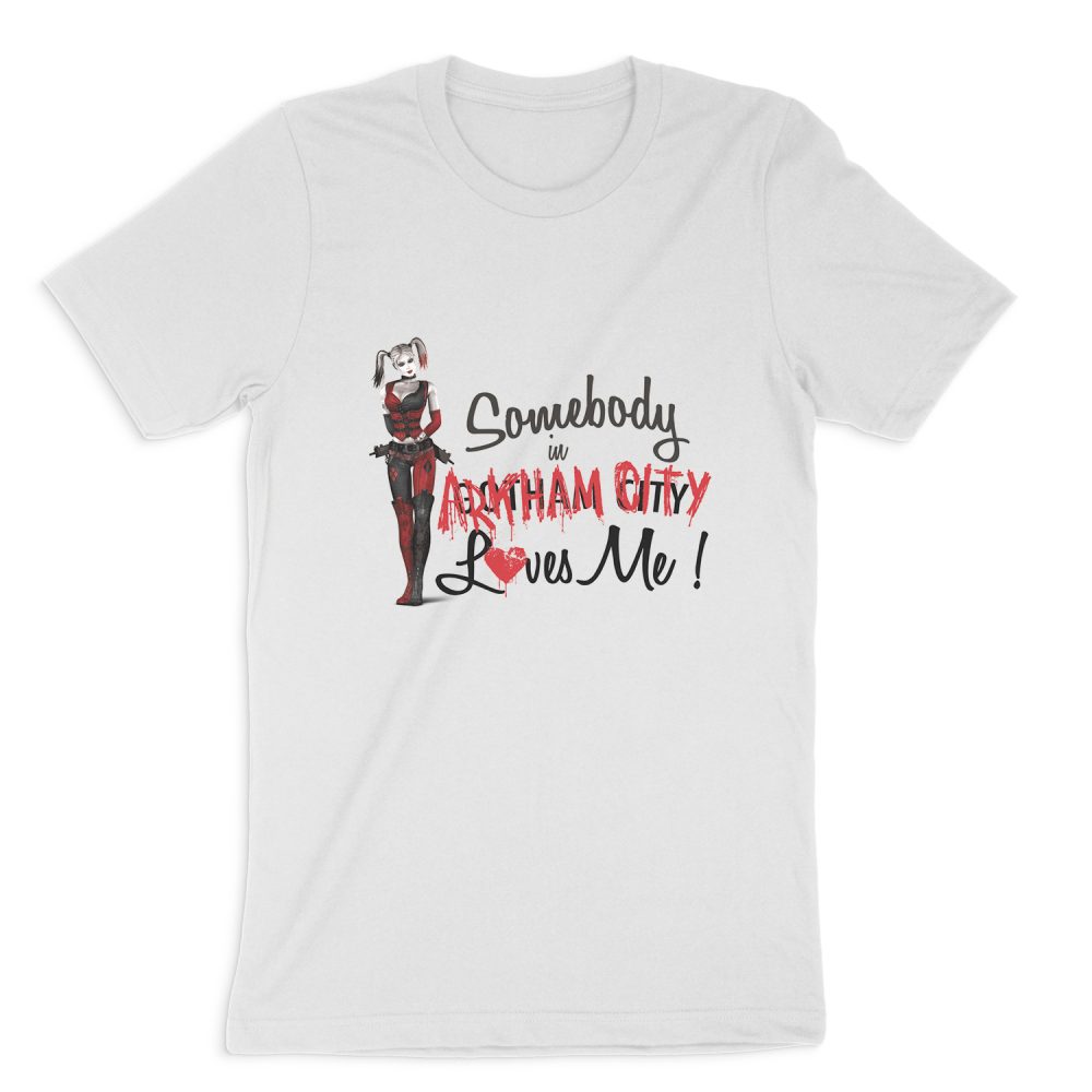HARLEY QUINN SOMEBODY LOVES ME SHORT SLEEVE T-SHIRT
