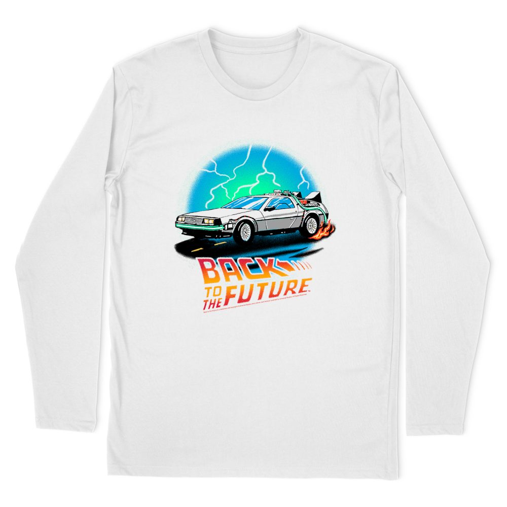 BACK TO THE FUTURE BTTF AIRBRUSH LONG SLEEVE T-SHIRT
