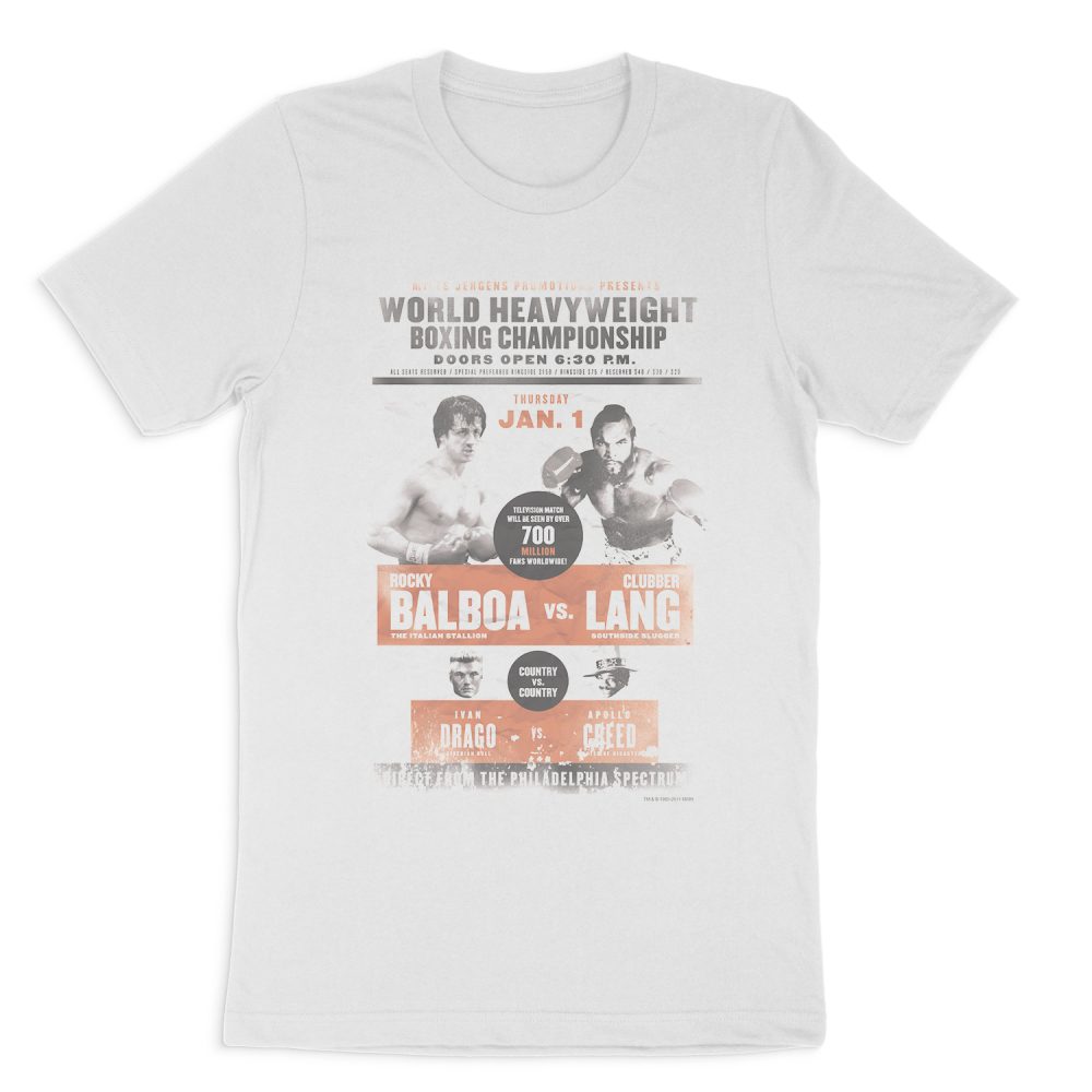 ROCKY III VS CLUBBER POSTER SHORT SLEEVE T-SHIRT