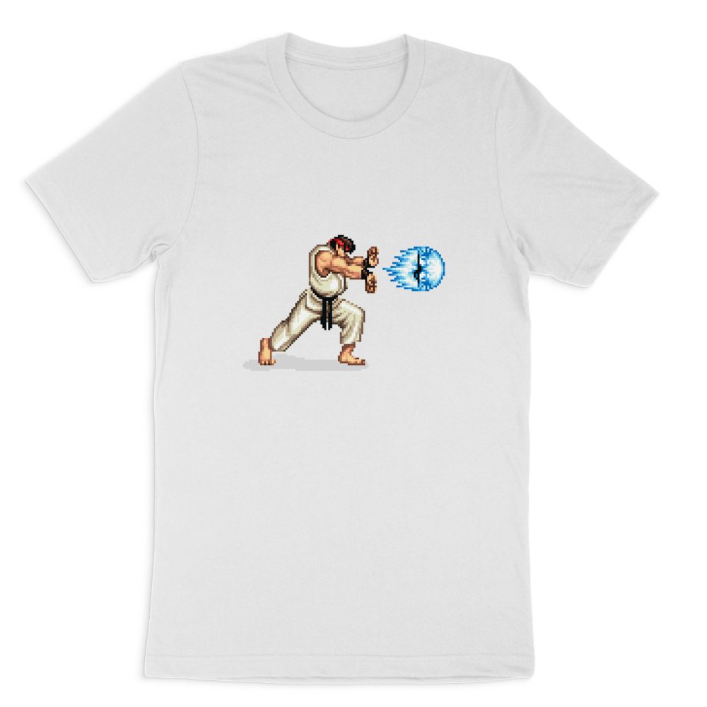 STREET FIGHTER II RYU HADOUKEN RETRO SHORT SLEEVE T-SHIRT
