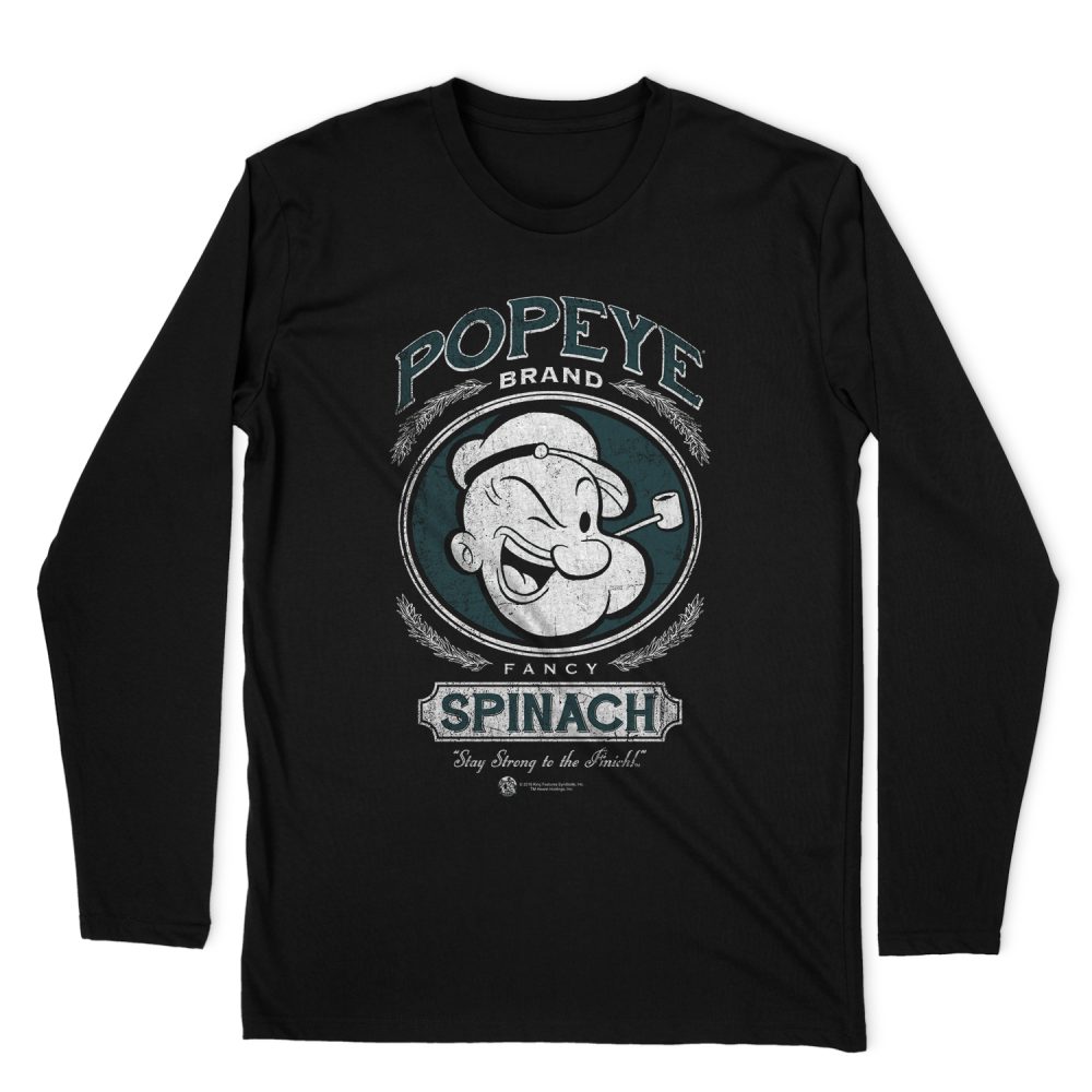 POPEYE FANCY SPINACH LONG SLEEVE T-SHIRT