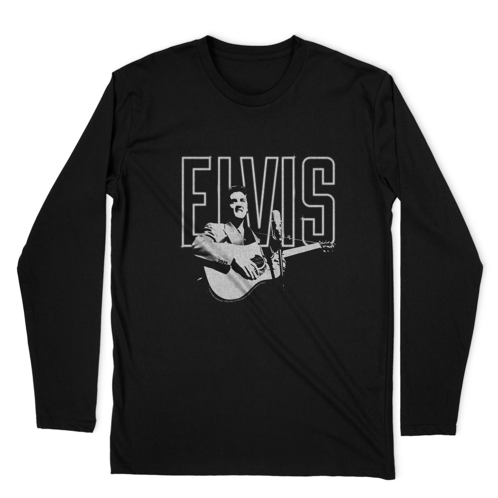 ELVIS PRESLEY WHITE GLOW LONG SLEEVE T-SHIRT