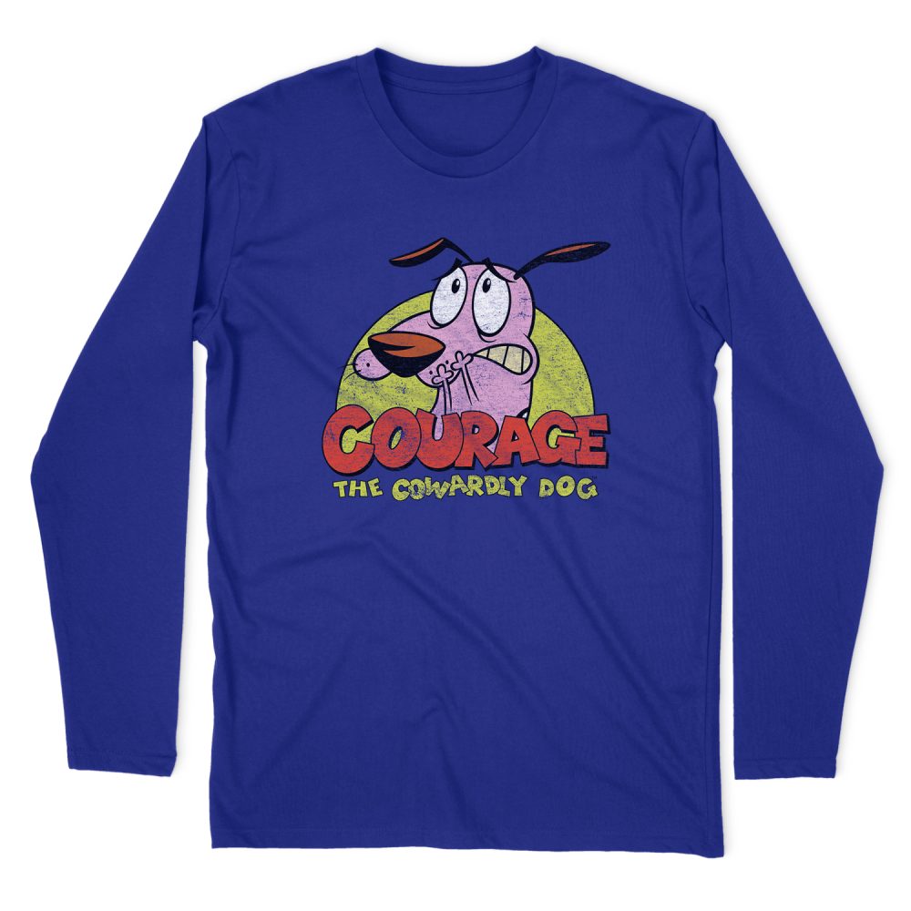 COURAGE THE COWARDLY DOG COLORFUL COURAGE LONG SLEEVE T-SHIRT