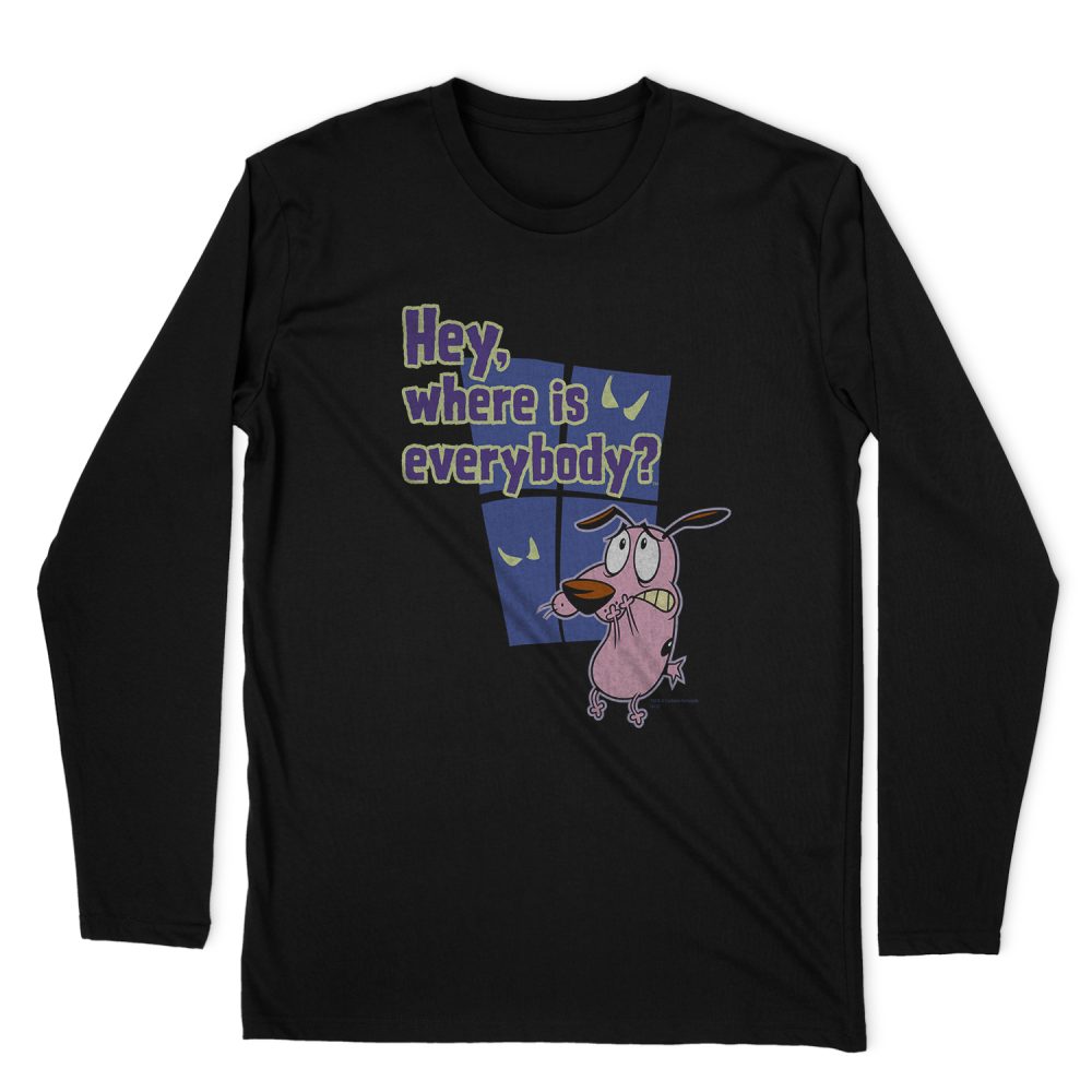 COURAGE WHERE IS EVERYBODY LONG SLEEVE T-SHIRT