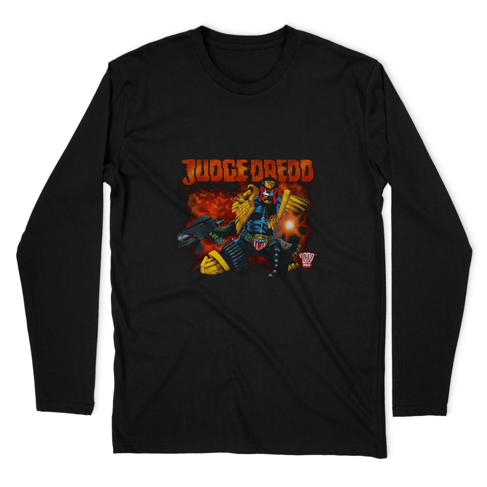 JUDGE DREDD THROUGH FIRE LONG SLEEVE T-SHIRT
