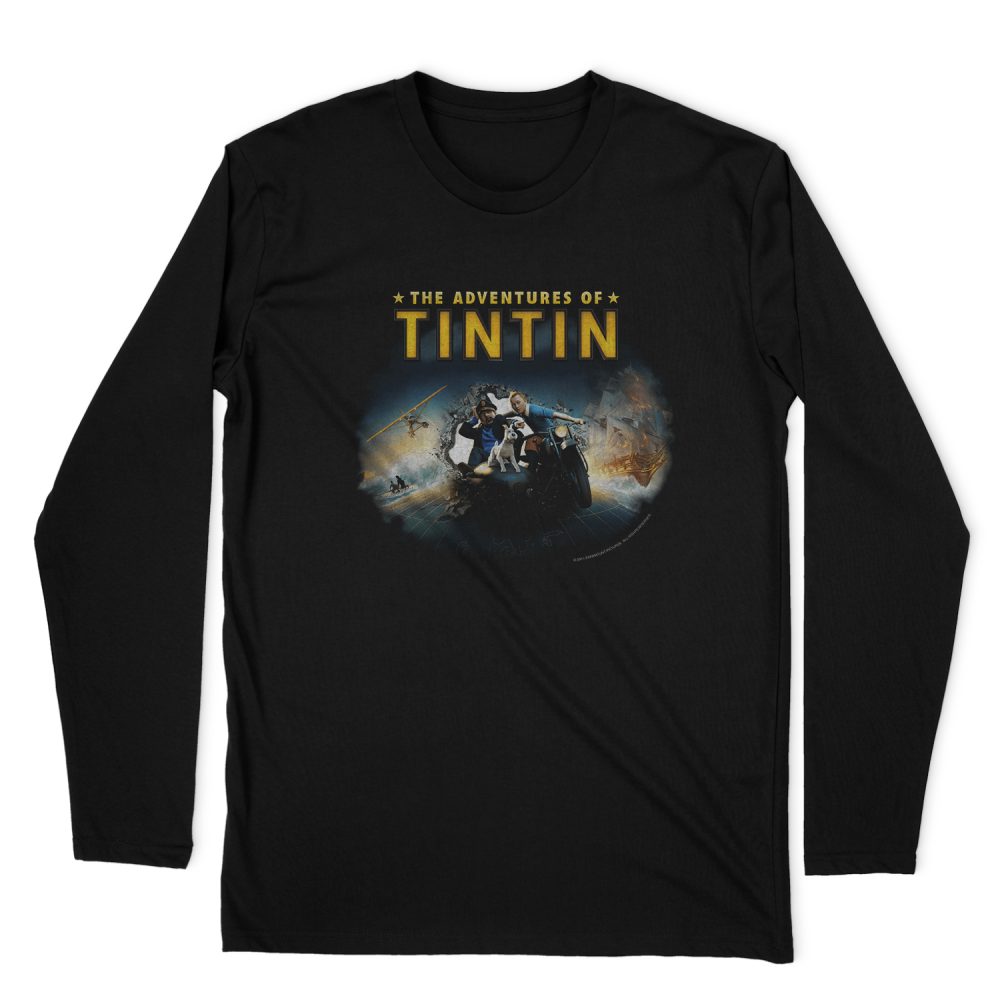 THE ADVENTURES OF TINTIN JOURNEY LONG SLEEVE T-SHIRT