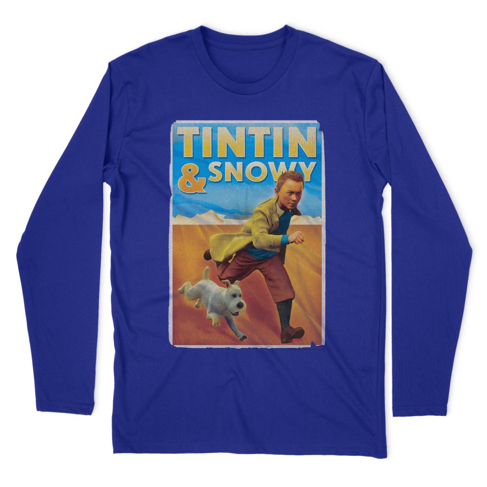 TINTIN, THE ADVENTURES OF TINTIN & SNOWY LONG SLEEVE T-SHIRT