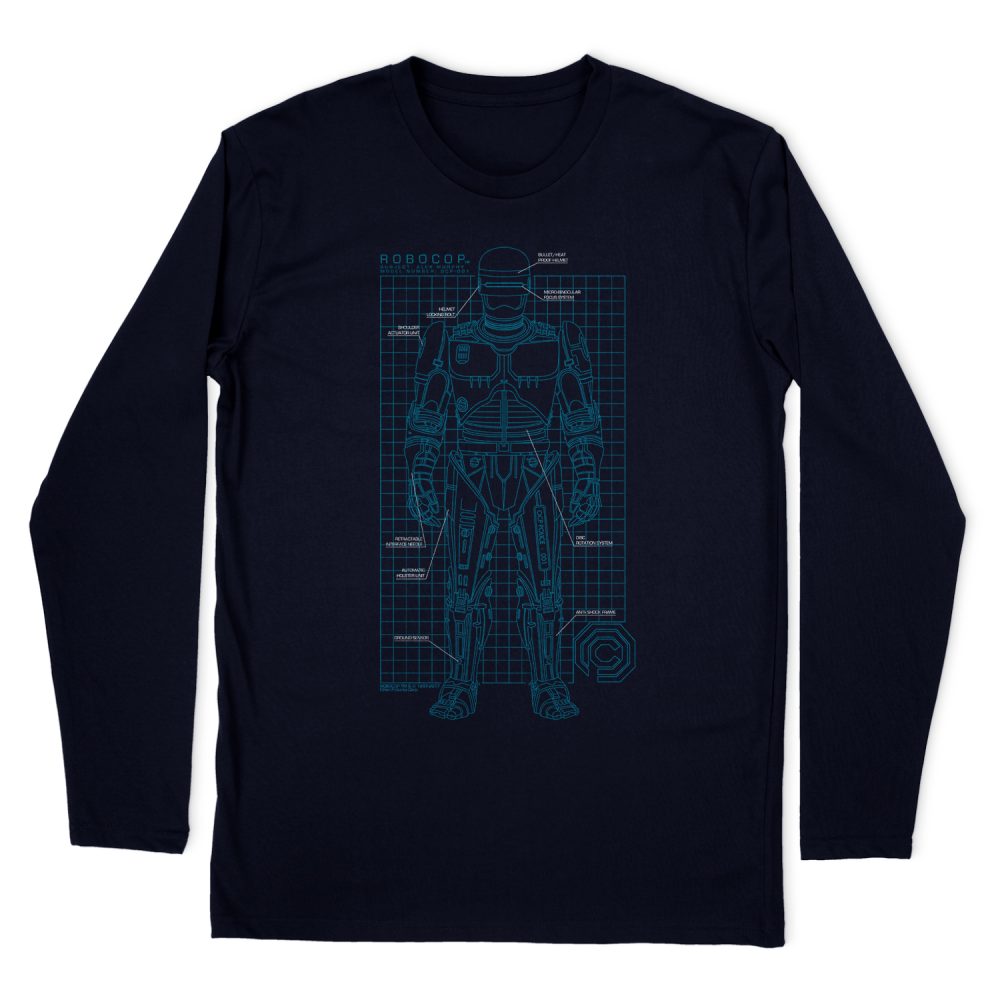 ROBOCOP SCHEMATIC LONG SLEEVE T-SHIRT
