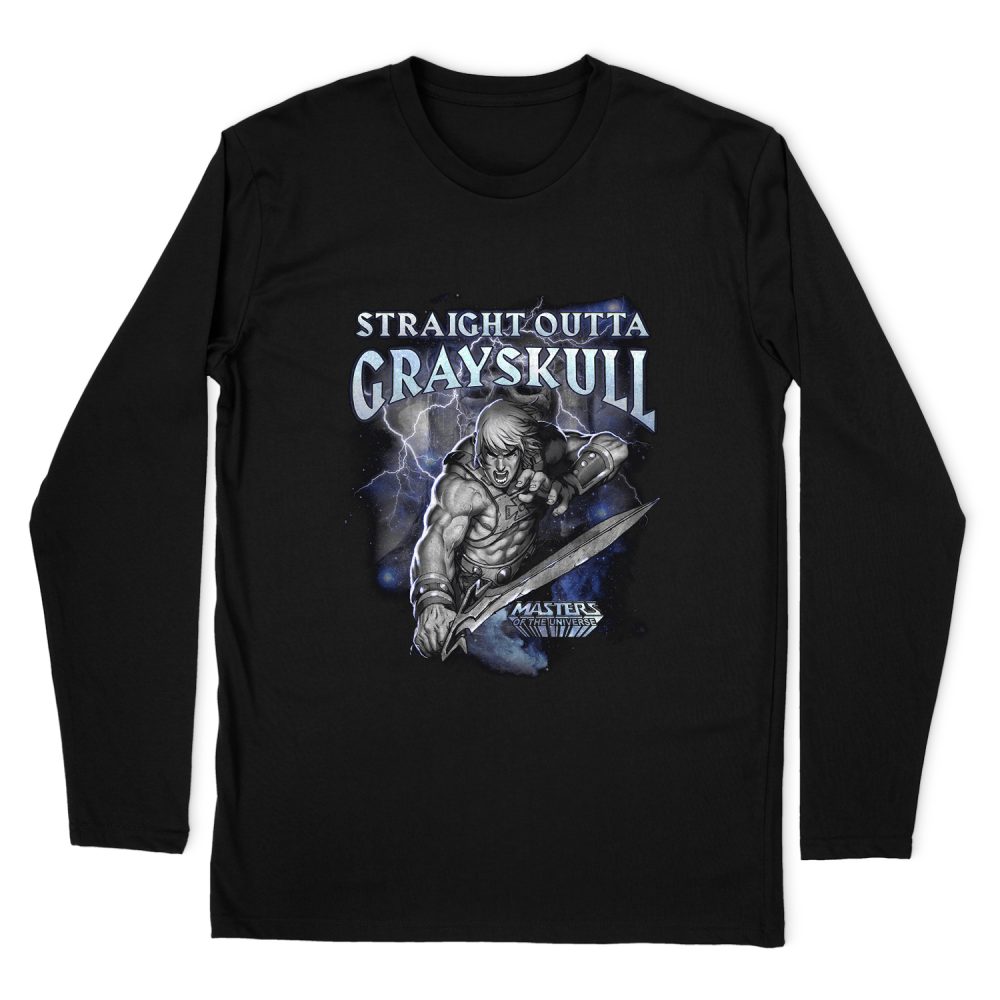 MASTERS OF THE UNIVERSE STRAIGHT OUTTA GRAYSKULL LONG SLEEVE T-SHIRT