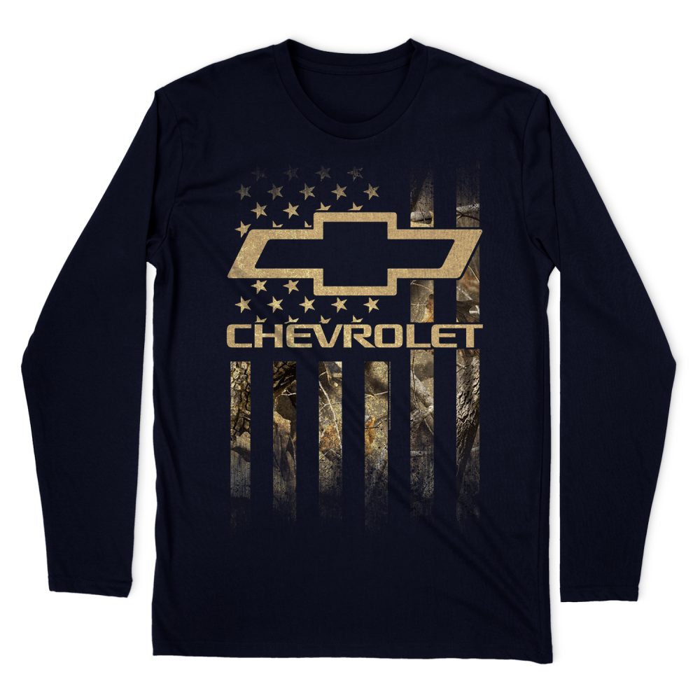 CHEVROLET CAMO FLAG LONG SLEEVE T-SHIRT