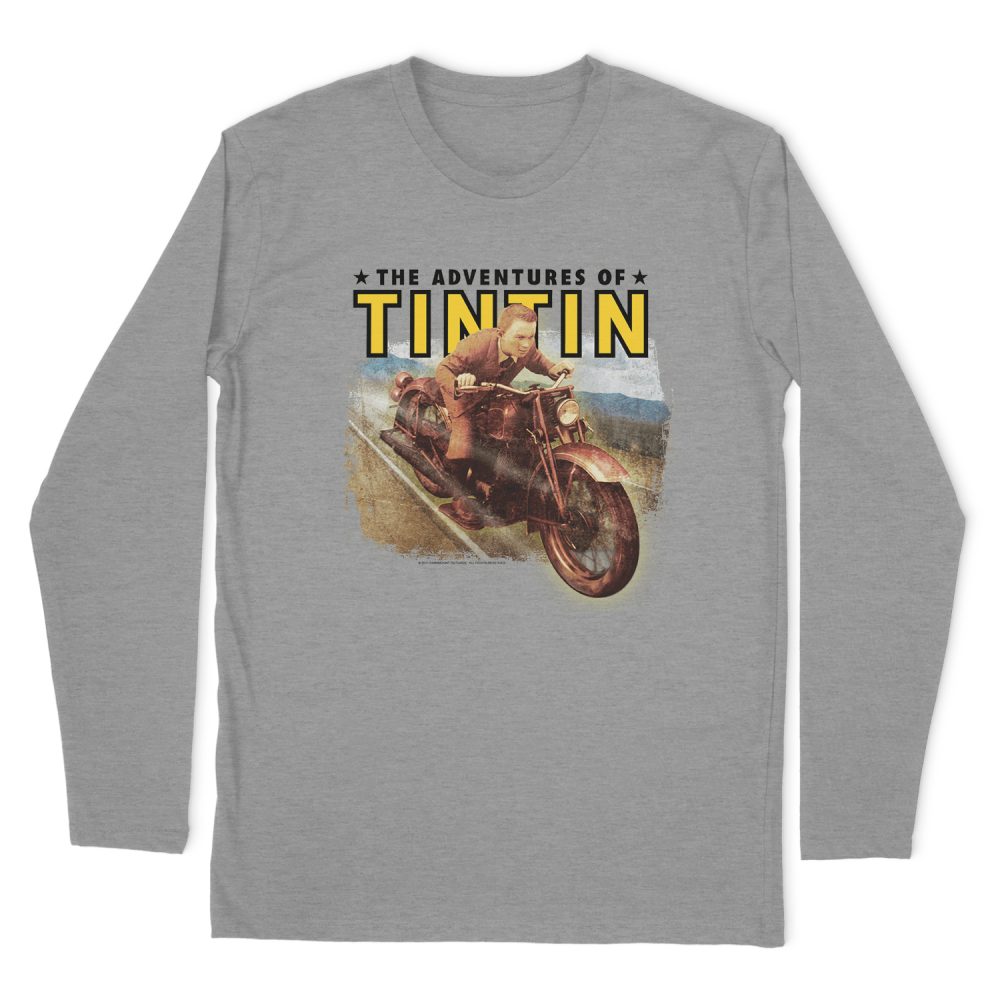 TINTIN, THE ADVENTURES OF OPEN ROAD LONG SLEEVE T-SHIRT