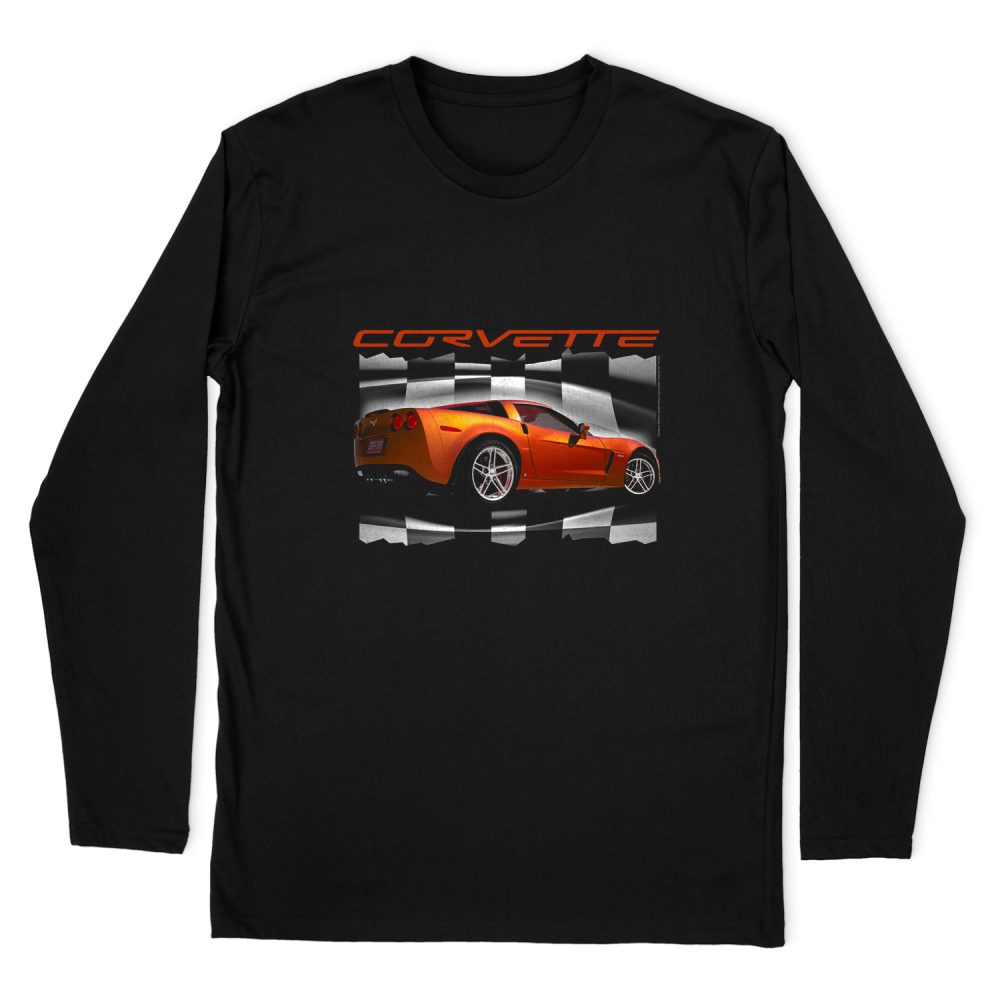 CHEVROLET ORANGE Z06 VETTE LONG SLEEVE T-SHIRT