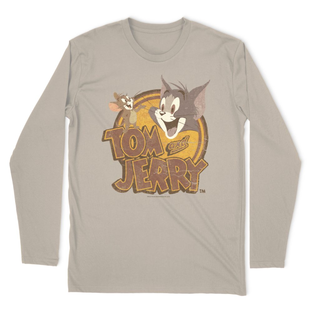 TOM AND JERRY WATER DAMAGED LONG SLEEVE T-SHIRT