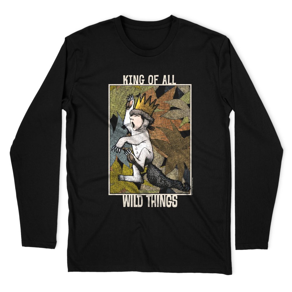 WHERE THE WILD THINGS ARE KING OF ALL WILD THINGS LONG SLEEVE T-SHIRT