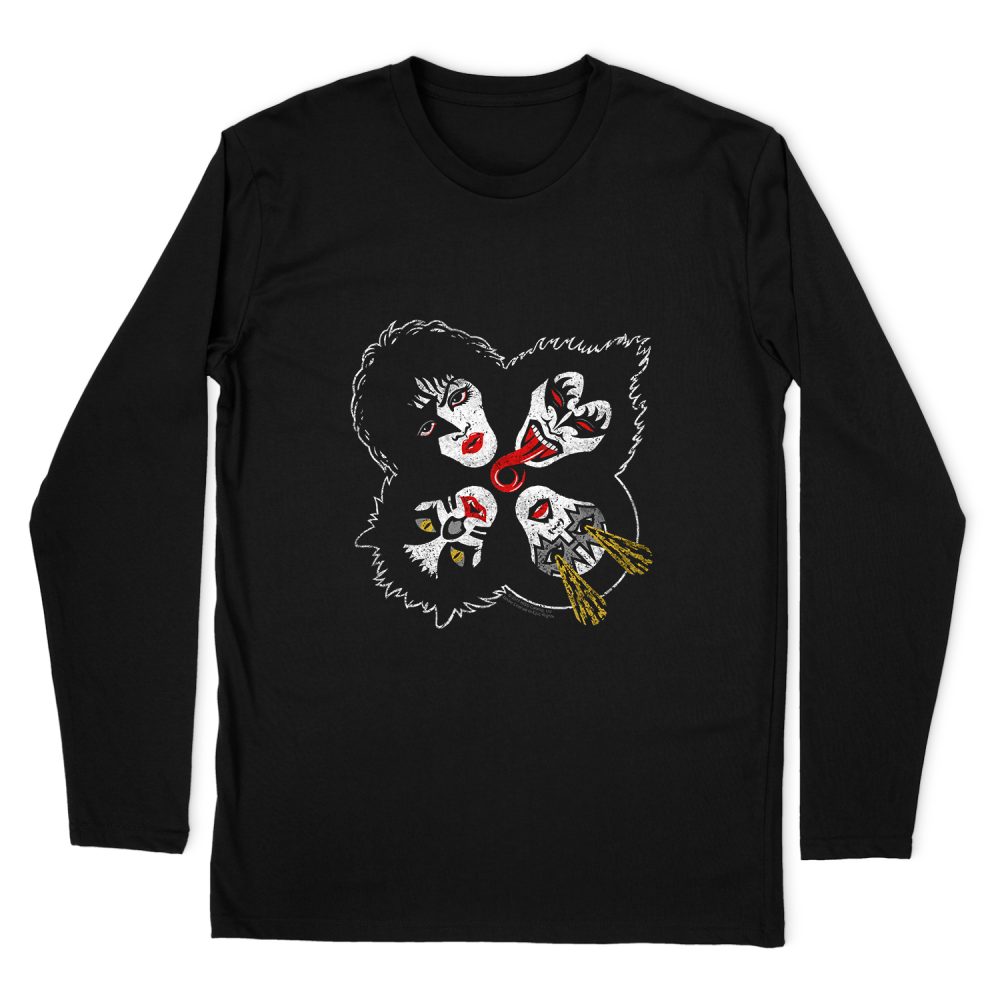 KISS ROCK AND ROLL HEADS LONG SLEEVE T-SHIRT