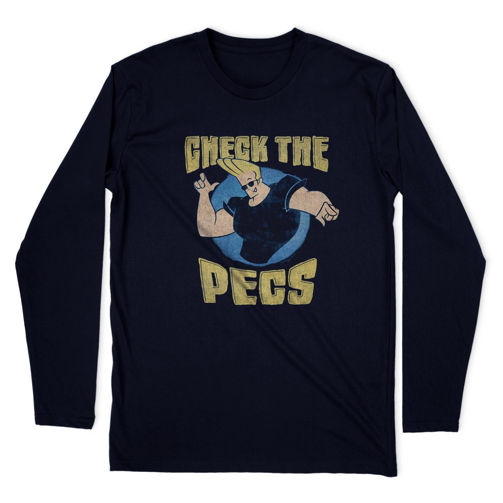 JOHNNY BRAVO CHECK THE PECTS LONG SLEEVE T-SHIRT