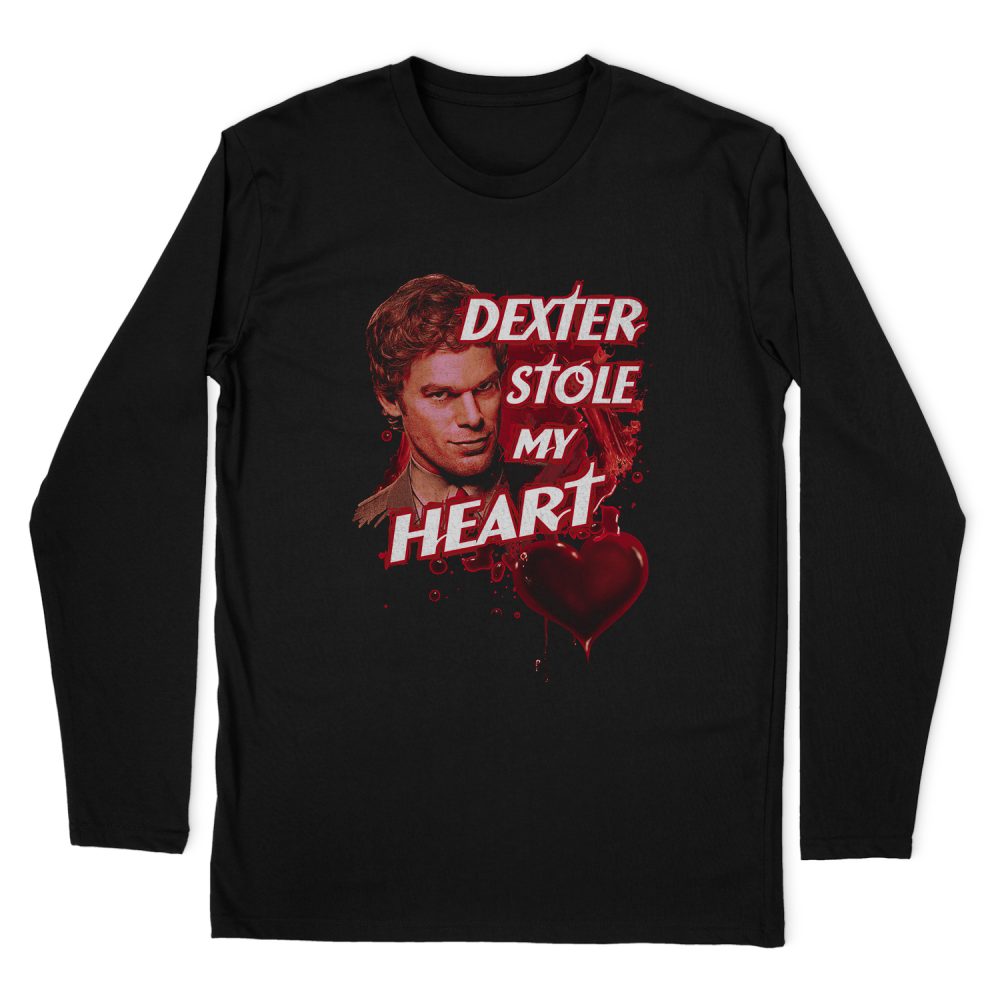 DEXTER BLOODY HEART LONG SLEEVE T-SHIRT