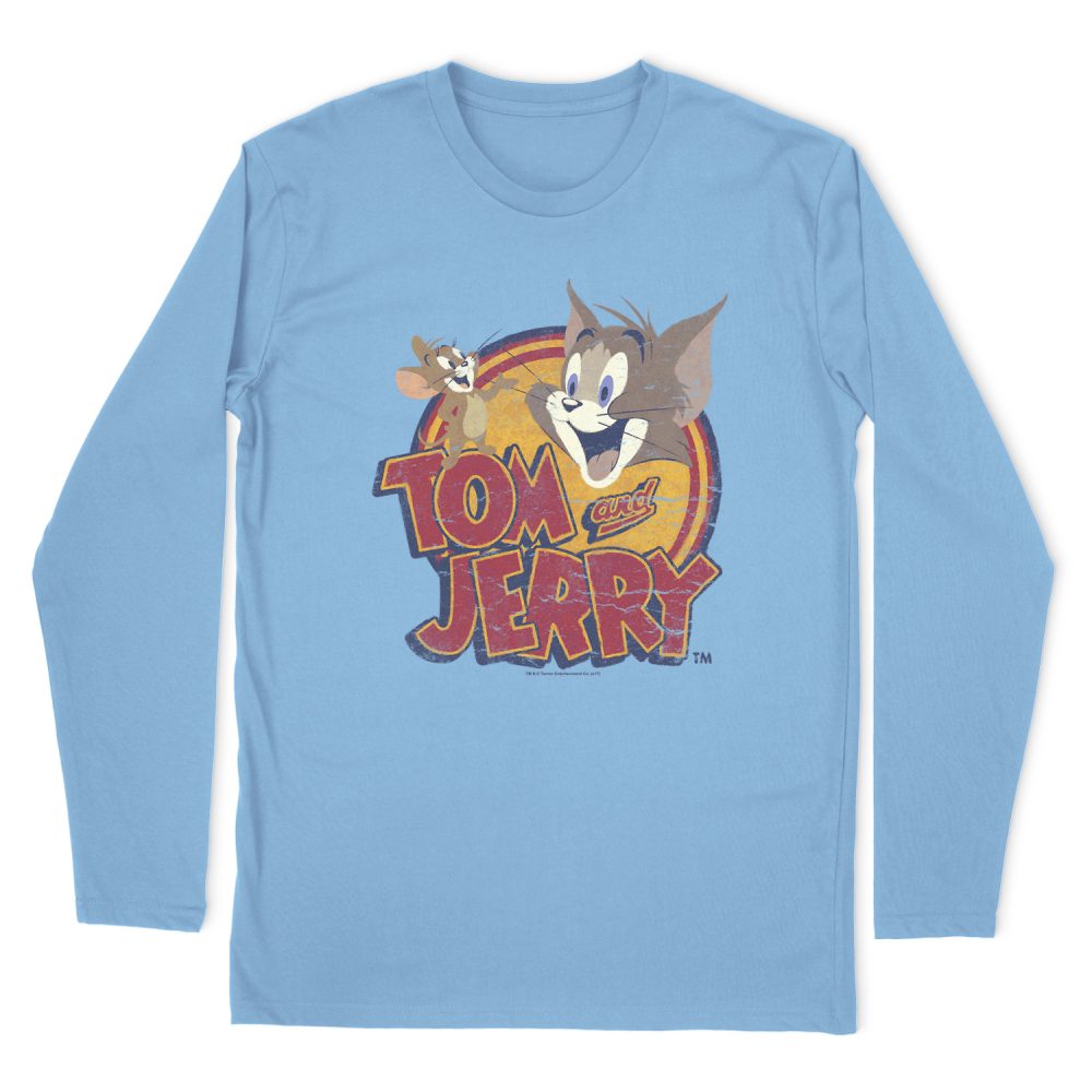 TOM AND JERRY WATER DAMAGED LONG SLEEVE T-SHIRT