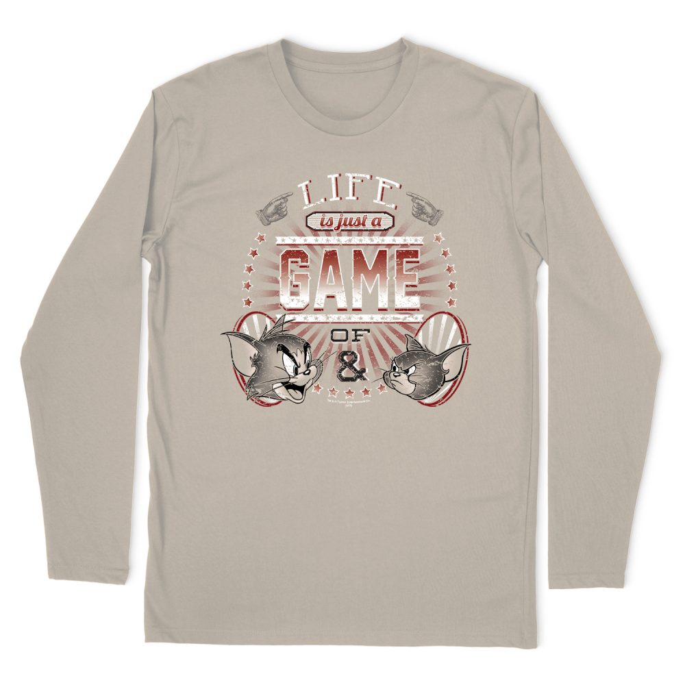 TOM AND JERRY LIFE IS A GAME LONG SLEEVE T-SHIRT