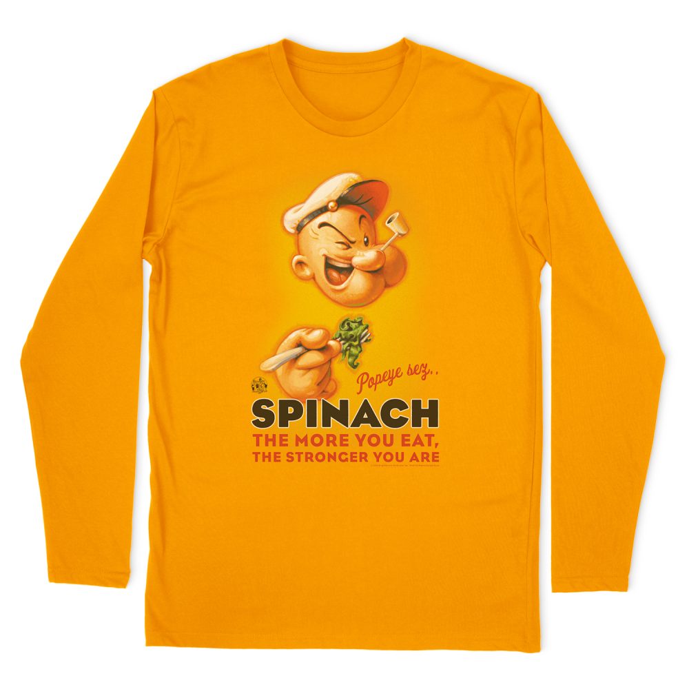 POPEYE SPINACH RETRO LONG SLEEVE T-SHIRT