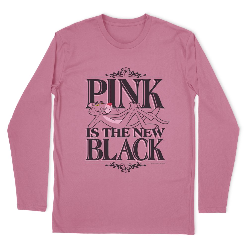 PINK PANTHER THE NEW BLACK LONG SLEEVE T-SHIRT