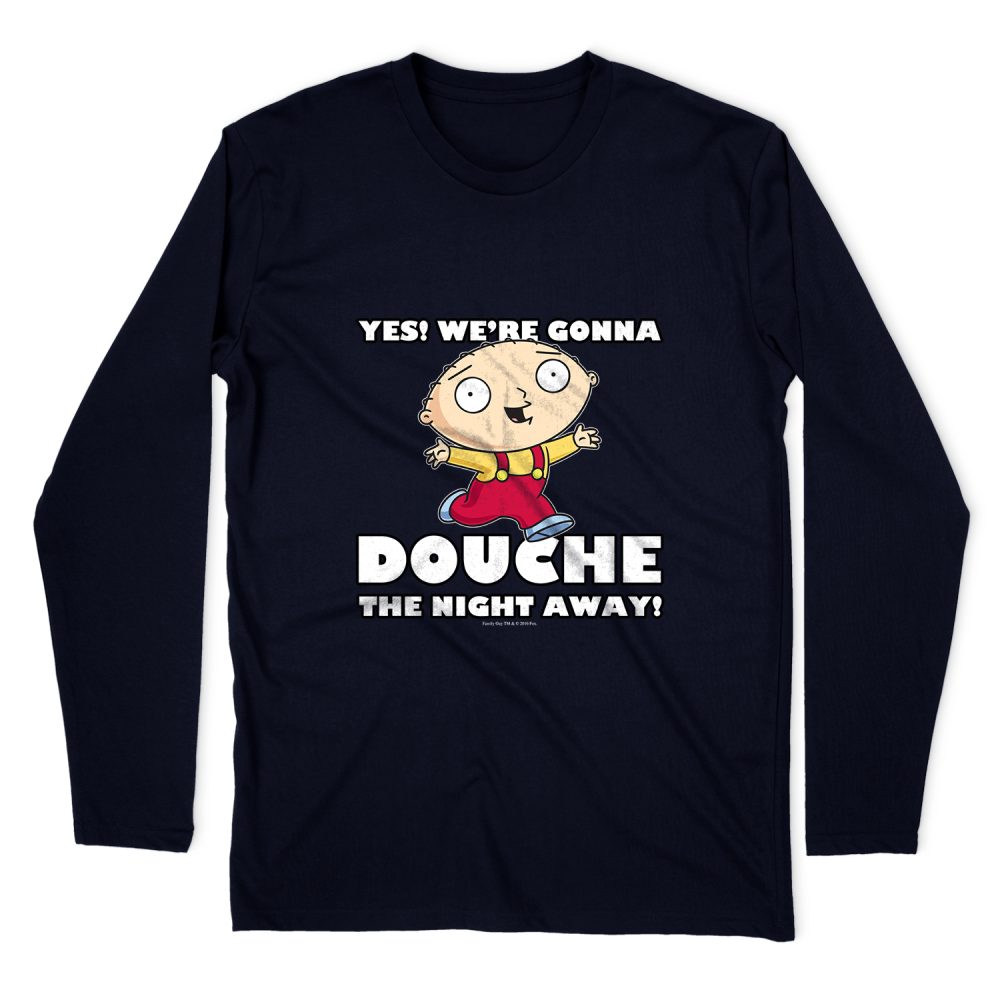 FAMILY GUY DOUCHE THE NIGHT AWAY LONG SLEEVE T-SHIRT