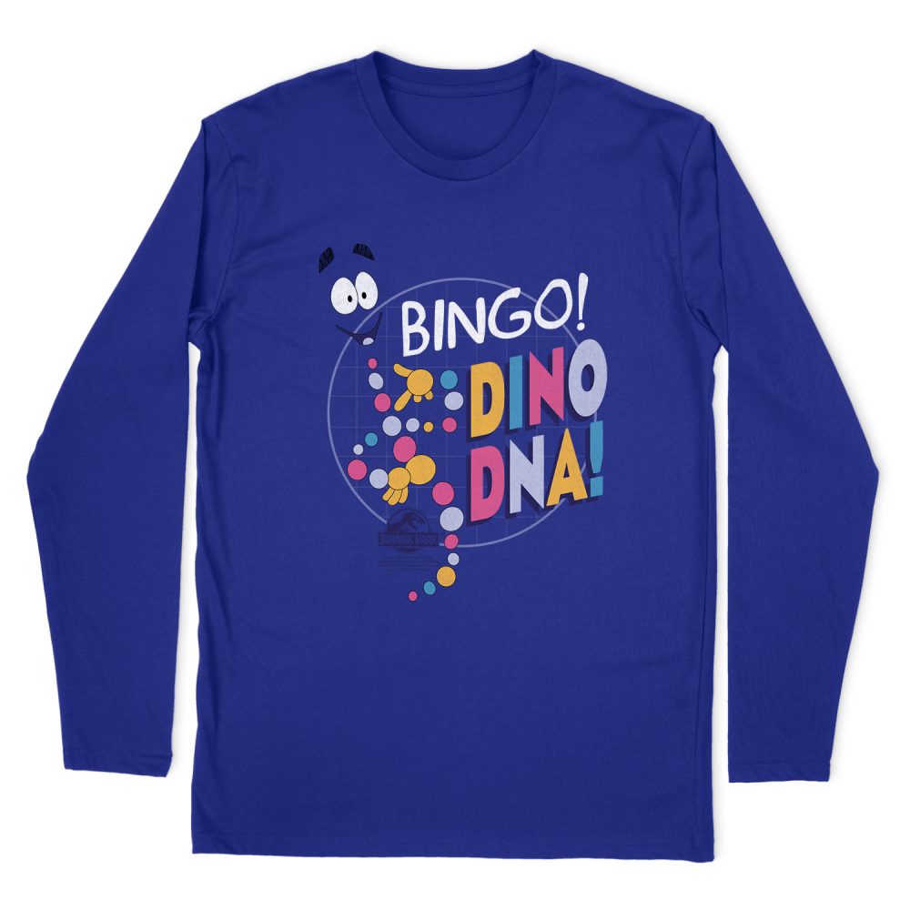JURASSIC PARK BINGO DINO DNA LONG SLEEVE T-SHIRT