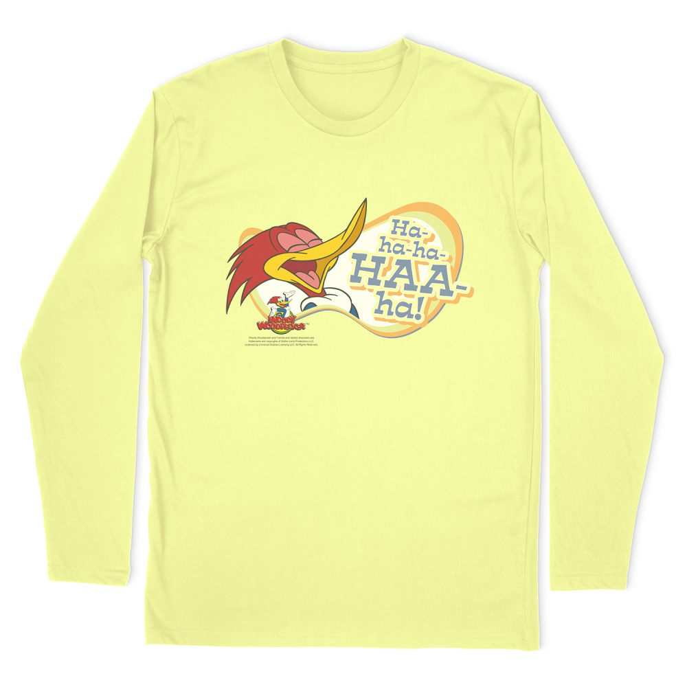 WOODY WOODPECKER FAMOUS LAUGH LONG SLEEVE T-SHIRT
