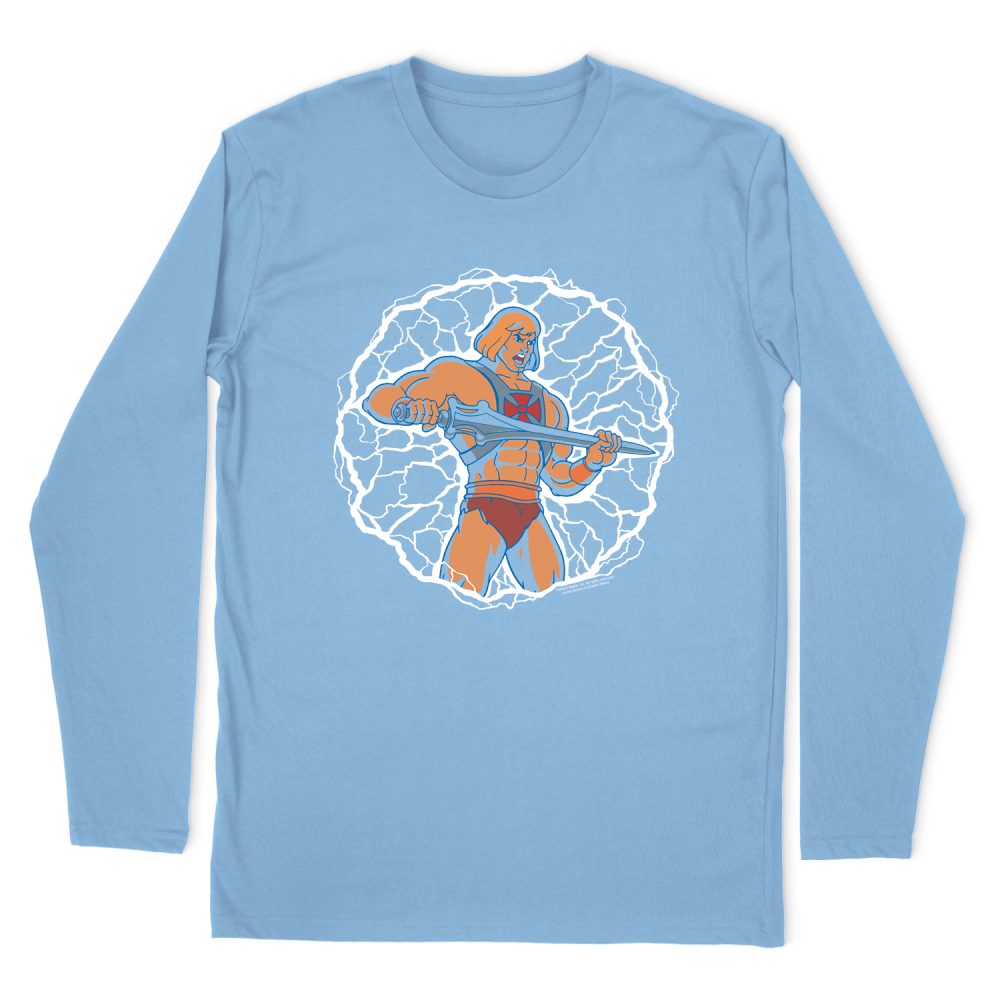 MASTERS OF THE UNIVERSE LIGHTNING POWER LONG SLEEVE T-SHIRT