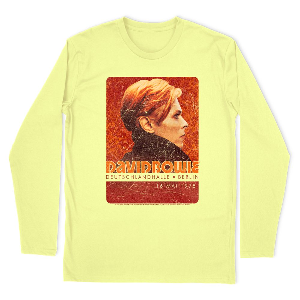 DAVID BOWIE STAGE TOUR BERLIN 78 LONG SLEEVE T-SHIRT