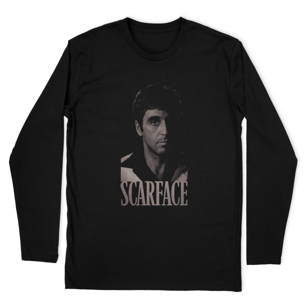 SCARFACE B&W TONY LONG SLEEVE T-SHIRT