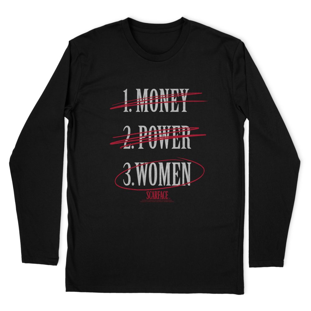 SCARFACE MONEY POWER WOMEN LONG SLEEVE T-SHIRT
