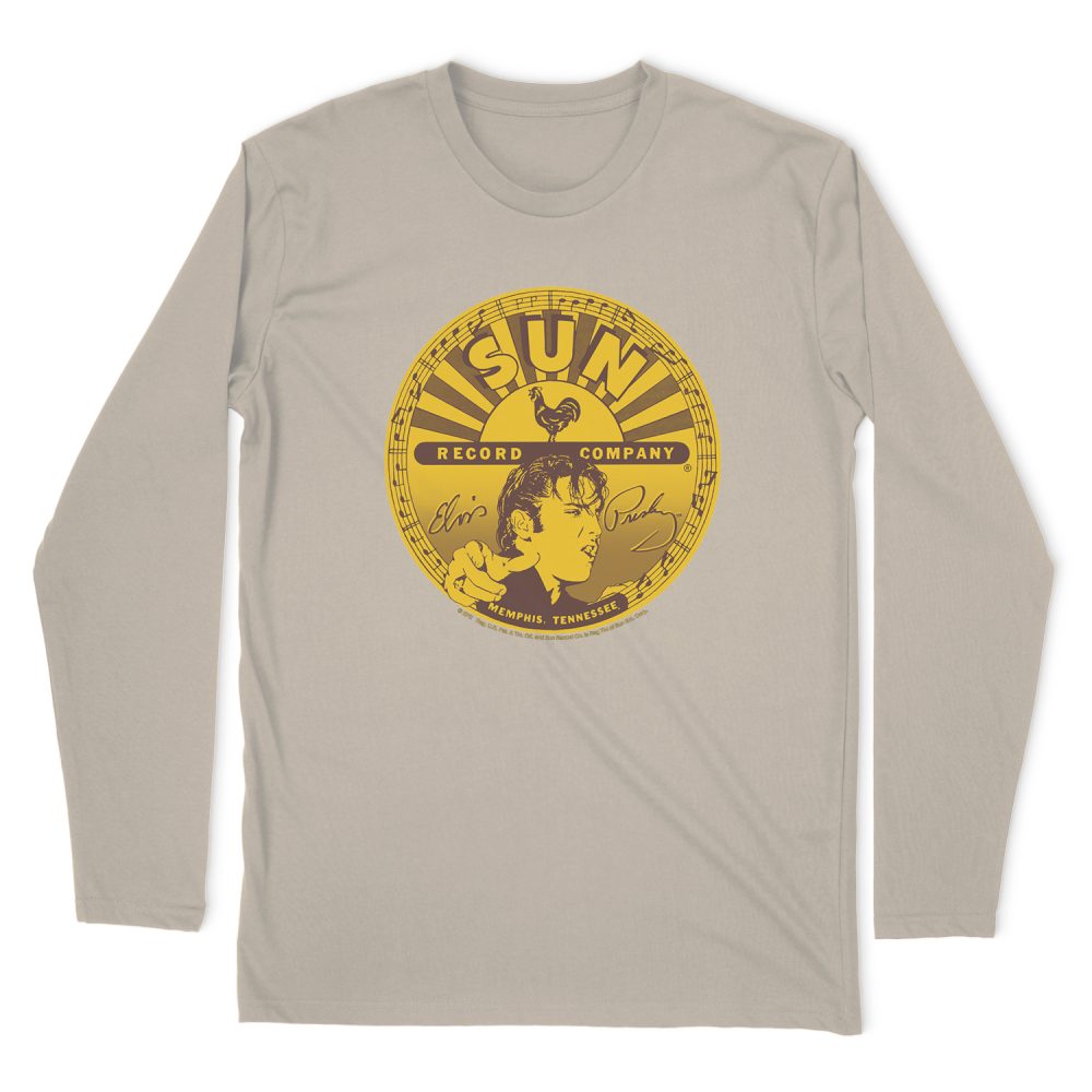 SUN RECORDS ELVIS FULL SUN LABEL LONG SLEEVE T-SHIRT