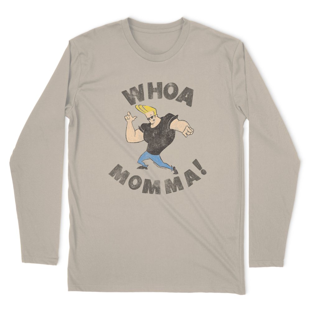 JOHNNY BRAVO WHOA MOMMA LONG SLEEVE T-SHIRT