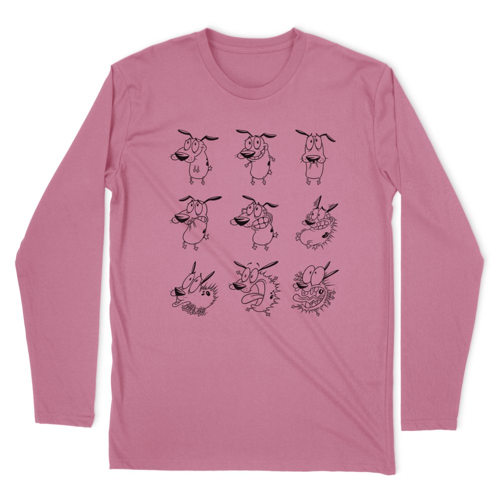 COURAGE THE COWARDLY DOG COURAGE POSES LONG SLEEVE T-SHIRT
