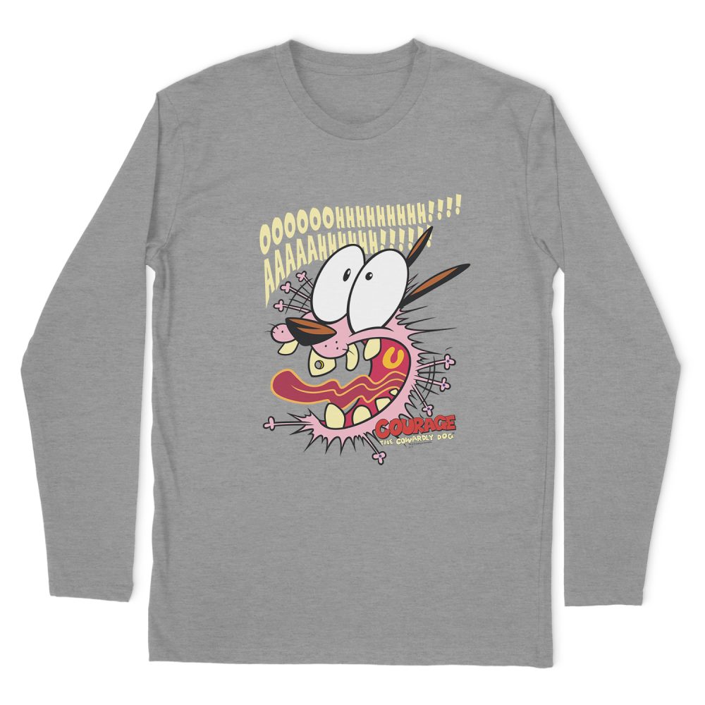 COURAGE THE COWARDLY DOG SCAREDY DOG LONG SLEEVE T-SHIRT
