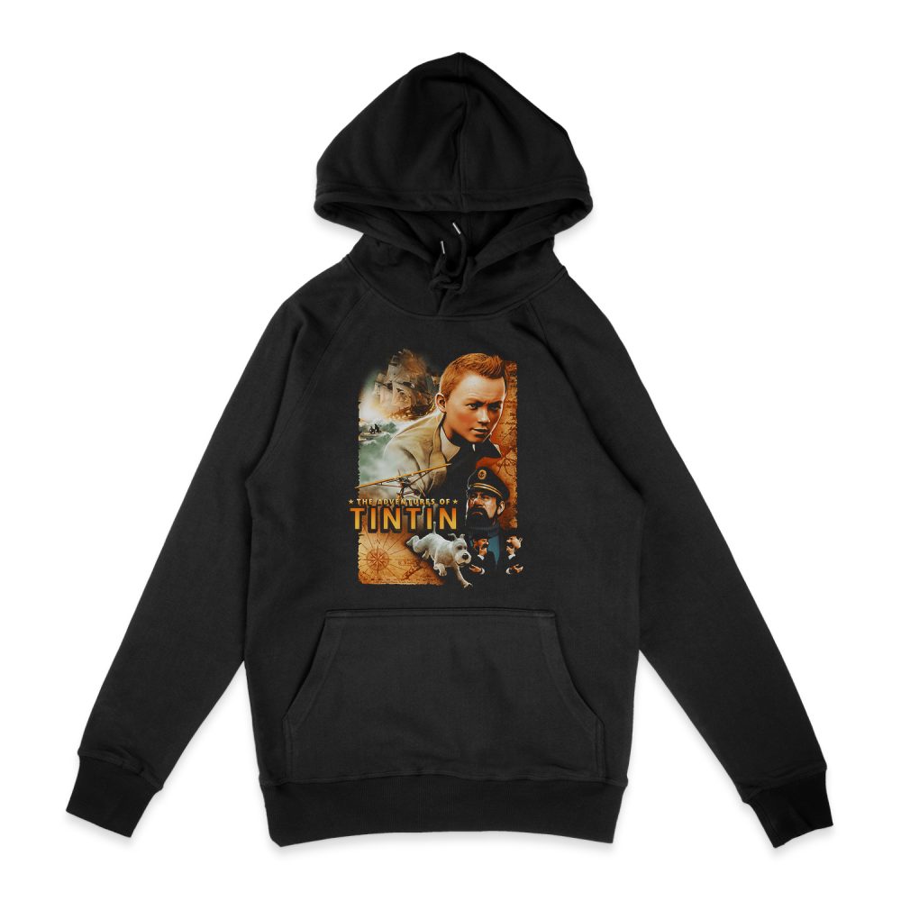 THE ADVENTURES OF TINTIN ADVENTURE POSTER HOODIE